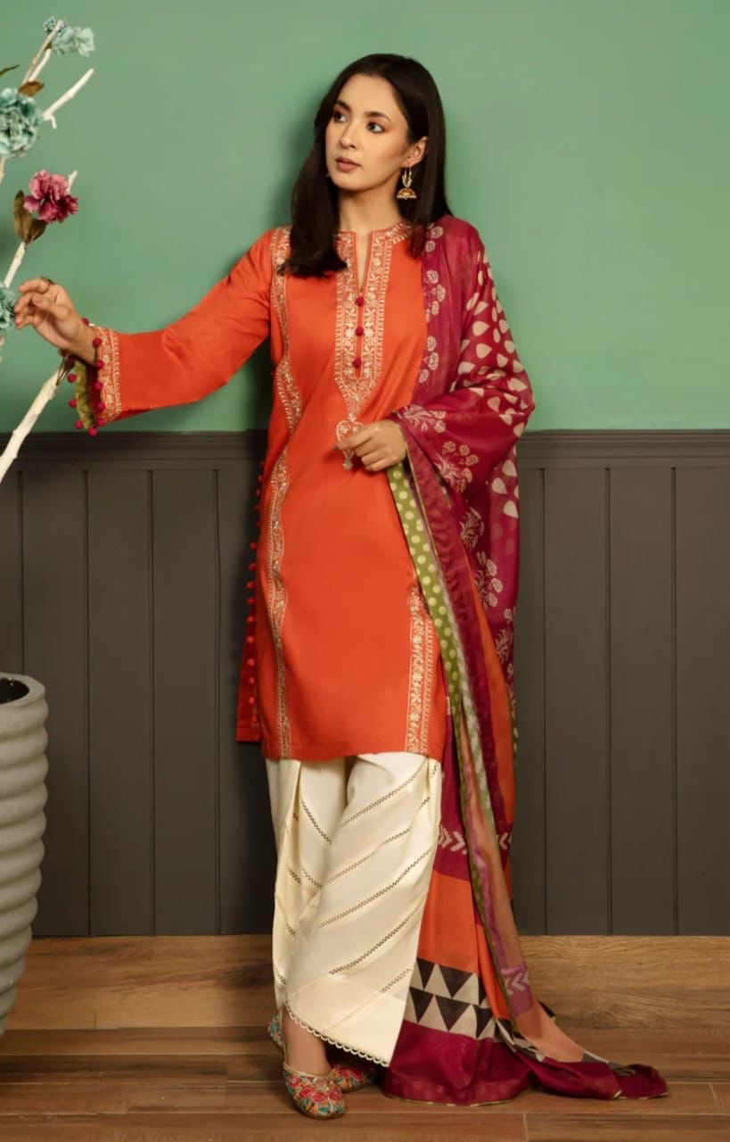 URGE DHANAK 3PC EMBROIDERED