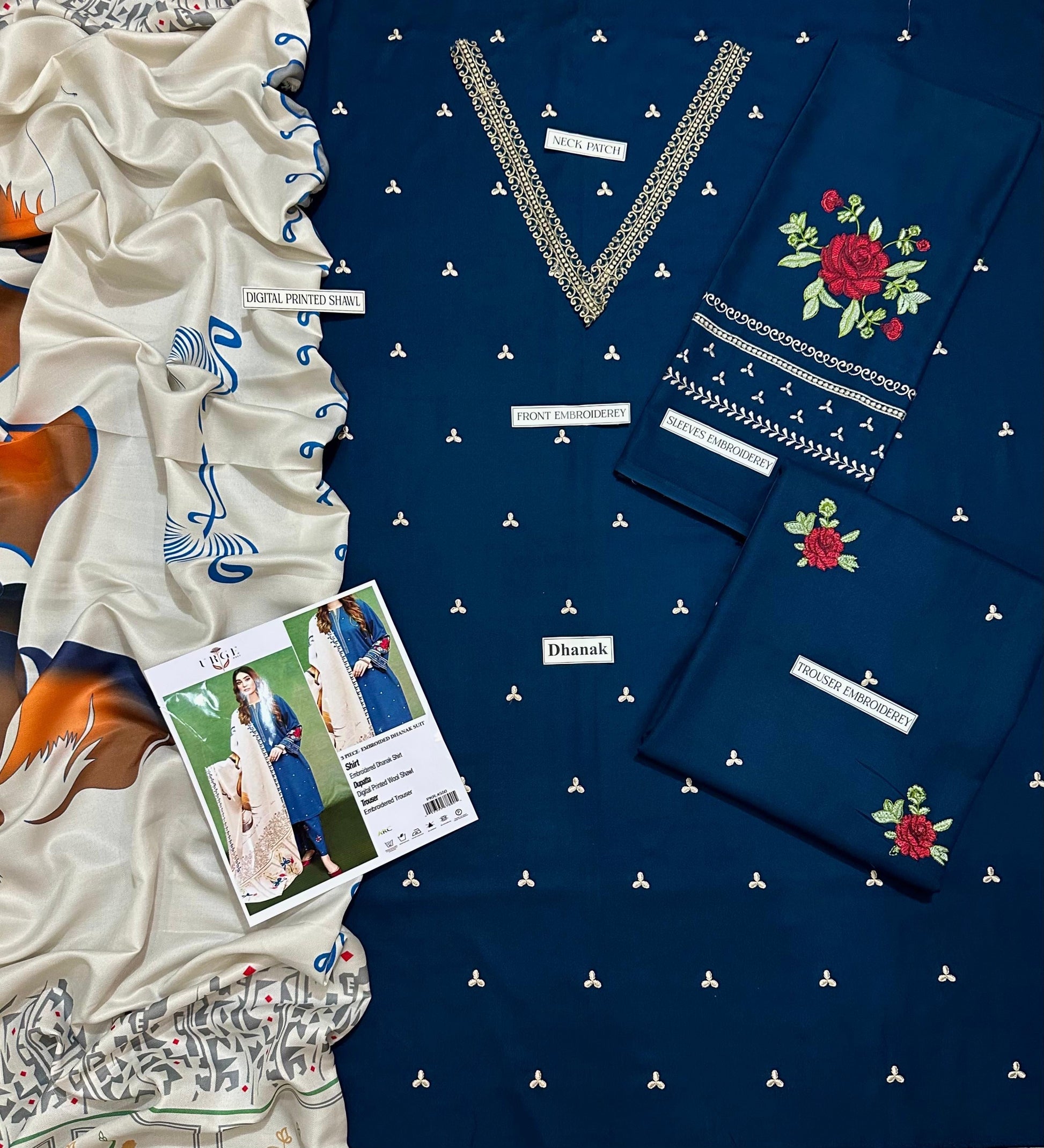 URGE DHANAK 3PC EMBROIDERED My Store