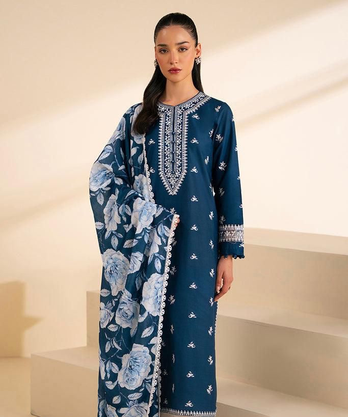 CROSS STITCH DHANAK 3PC EMBROIDERED My Store