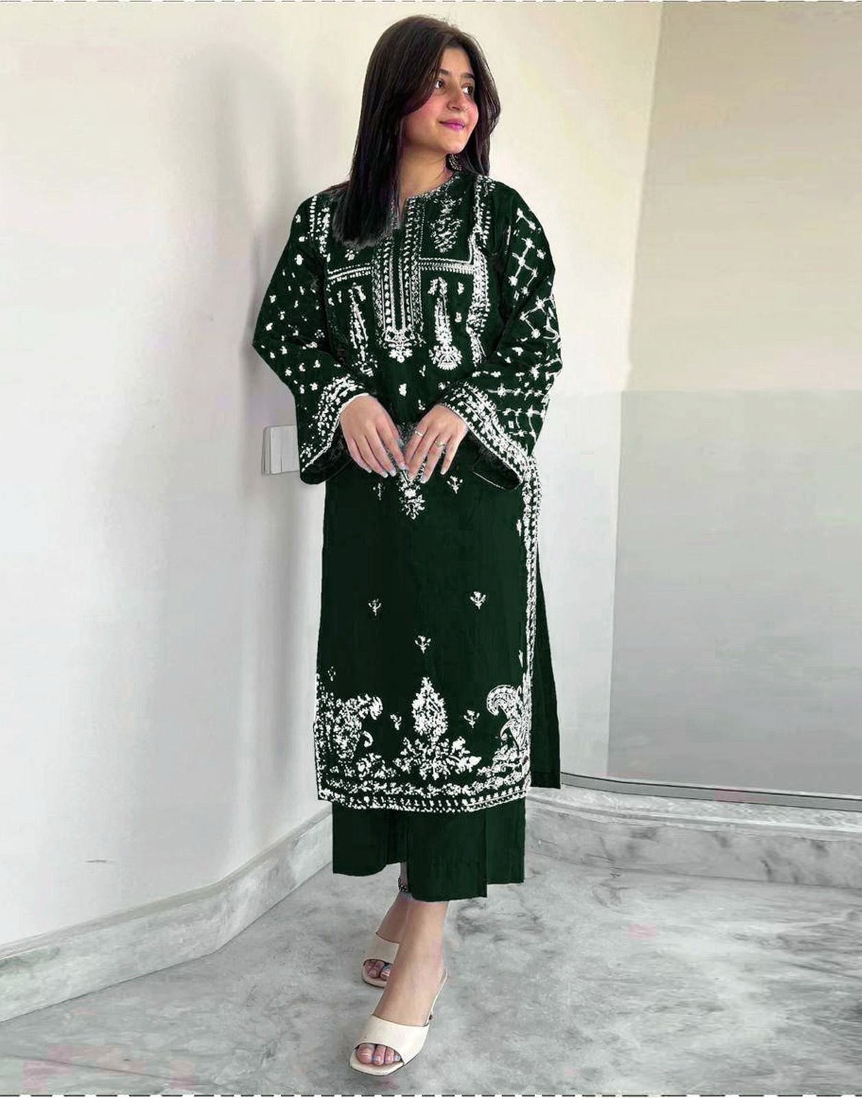 Dhanak 2 pice EMBROIDERED