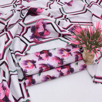 3 pice printed khader