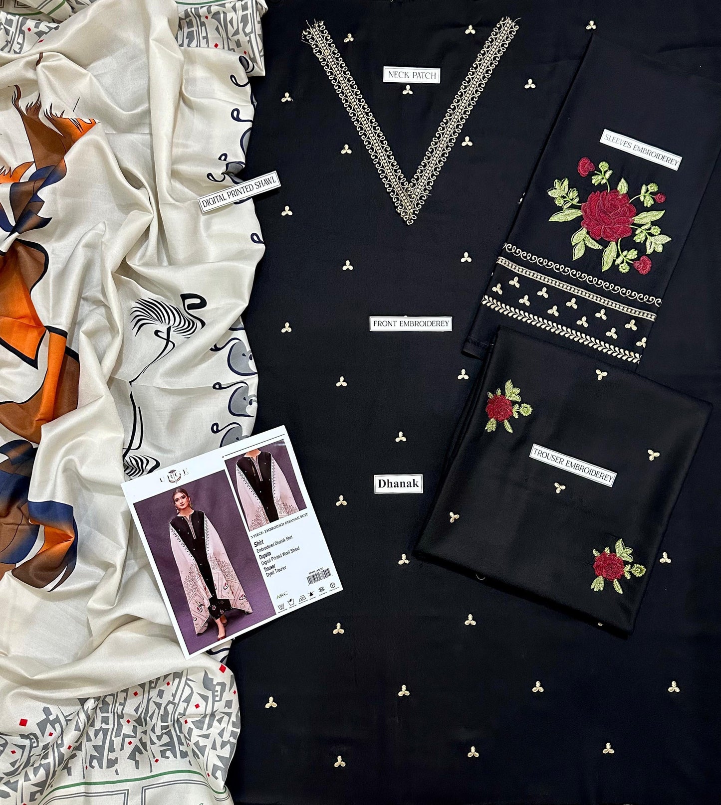 URGE DHANAK 3PC EMBROIDERED My Store