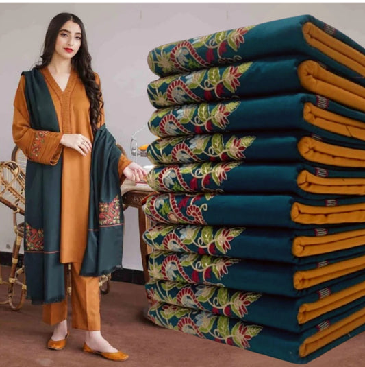 DYOT DHANAK 3PC EMBROIDERED