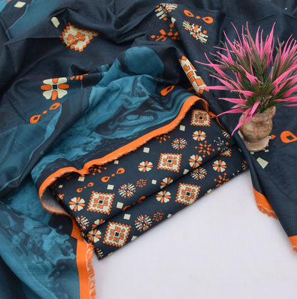 3 pice printed khader